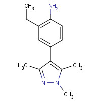 1449516-34-0 2-ethyl-4-(1,3,5-trimethylpyrazol-4-yl)aniline chemical structure