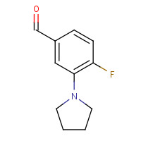 1197193-31-9 4-fluoro-3-pyrrolidin-1-ylbenzaldehyde chemical structure