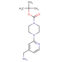 910036-87-2 tert-butyl 4-[4-(aminomethyl)pyridin-2-yl]piperazine-1-carboxylate chemical structure