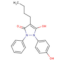 975-18-8 4-butyl-5-hydroxy-1-(4-hydroxyphenyl)-2-phenylpyrazol-3-one chemical structure