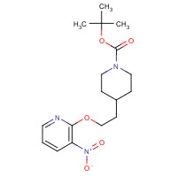 1416627-56-9 tert-butyl 4-[2-(3-nitropyridin-2-yl)oxyethyl]piperidine-1-carboxylate chemical structure