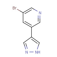 1086066-04-7 3-bromo-5-(1H-pyrazol-4-yl)pyridine chemical structure