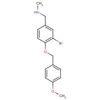 1242846-76-9 1-[3-bromo-4-[(4-methoxyphenyl)methoxy]phenyl]-N-methylmethanamine chemical structure