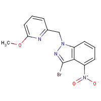 1383474-98-3 3-bromo-1-[(6-methoxypyridin-2-yl)methyl]-4-nitroindazole chemical structure