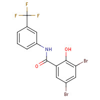 4776-06-1 3,5-dibromo-2-hydroxy-N-[3-(trifluoromethyl)phenyl]benzamide chemical structure