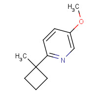 1196074-37-9 5-methoxy-2-(1-methylcyclobutyl)pyridine chemical structure