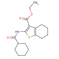 315712-38-0 ethyl 2-(cyclohexanecarbonylamino)-4,5,6,7-tetrahydro-1-benzothiophene-3-carboxylate chemical structure
