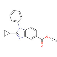 1041205-60-0 methyl 2-cyclopropyl-1-phenylbenzimidazole-5-carboxylate chemical structure