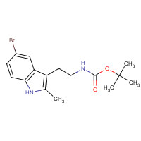 910442-97-6 tert-butyl N-[2-(5-bromo-2-methyl-1H-indol-3-yl)ethyl]carbamate chemical structure