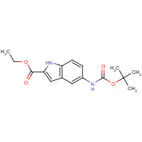 138730-80-0 ethyl 5-[(2-methylpropan-2-yl)oxycarbonylamino]-1H-indole-2-carboxylate chemical structure