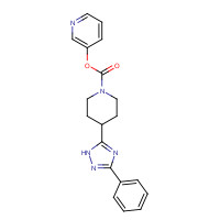 1205633-54-0 pyridin-3-yl 4-(3-phenyl-1H-1,2,4-triazol-5-yl)piperidine-1-carboxylate chemical structure