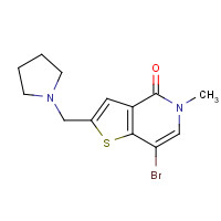 1610520-55-2 7-bromo-5-methyl-2-(pyrrolidin-1-ylmethyl)thieno[3,2-c]pyridin-4-one chemical structure