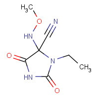 644972-55-4 3-ethyl-4-(methoxyamino)-2,5-dioxoimidazolidine-4-carbonitrile chemical structure