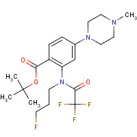 1108746-44-6 tert-butyl 2-[3-fluoropropyl-(2,2,2-trifluoroacetyl)amino]-4-(4-methylpiperazin-1-yl)benzoate chemical structure