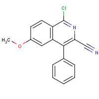 849546-10-7 1-chloro-6-methoxy-4-phenylisoquinoline-3-carbonitrile chemical structure