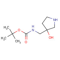 125033-59-2 tert-butyl N-[(3-hydroxypyrrolidin-3-yl)methyl]carbamate chemical structure