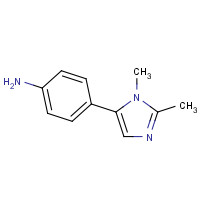 1400287-81-1 4-(2,3-dimethylimidazol-4-yl)aniline chemical structure