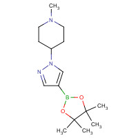 1323919-64-7 1-methyl-4-[4-(4,4,5,5-tetramethyl-1,3,2-dioxaborolan-2-yl)pyrazol-1-yl]piperidine chemical structure