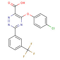 921620-14-6 5-(4-chlorophenoxy)-3-[3-(trifluoromethyl)phenyl]-1,2,4-triazine-6-carboxylic acid chemical structure