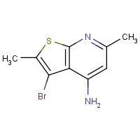 1312594-13-0 3-bromo-2,6-dimethylthieno[2,3-b]pyridin-4-amine chemical structure