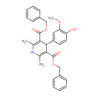 324577-14-2 dibenzyl 4-(4-hydroxy-3-methoxyphenyl)-2,6-dimethyl-1,4-dihydropyridine-3,5-dicarboxylate chemical structure