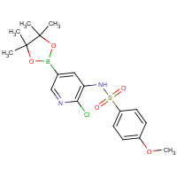 1112983-23-9 N-[2-chloro-5-(4,4,5,5-tetramethyl-1,3,2-dioxaborolan-2-yl)pyridin-3-yl]-4-methoxybenzenesulfonamide chemical structure