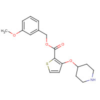 1443208-16-9 (3-methoxyphenyl)methyl 3-piperidin-4-yloxythiophene-2-carboxylate chemical structure
