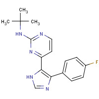 876521-38-9 N-tert-butyl-4-[4-(4-fluorophenyl)-1H-imidazol-5-yl]pyrimidin-2-amine chemical structure