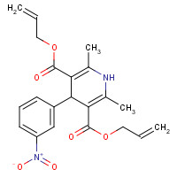 70172-98-4 bis(prop-2-enyl) 2,6-dimethyl-4-(3-nitrophenyl)-1,4-dihydropyridine-3,5-dicarboxylate chemical structure