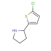 524674-42-8 2-(5-chlorothiophen-2-yl)pyrrolidine chemical structure