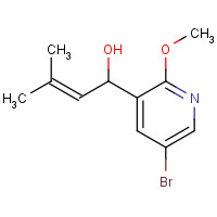 118066-95-8 1-(5-bromo-2-methoxypyridin-3-yl)-3-methylbut-2-en-1-ol chemical structure