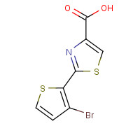 256508-43-7 2-(3-bromothiophen-2-yl)-1,3-thiazole-4-carboxylic acid chemical structure