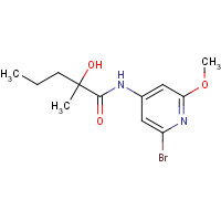 1433905-01-1 N-(2-bromo-6-methoxypyridin-4-yl)-2-hydroxy-2-methylpentanamide chemical structure