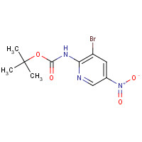 1186367-91-8 tert-butyl N-(3-bromo-5-nitropyridin-2-yl)carbamate chemical structure