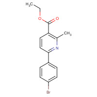 23258-01-7 ethyl 6-(4-bromophenyl)-2-methylpyridine-3-carboxylate chemical structure