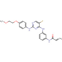 1202757-89-8 N-[3-[[5-fluoro-2-[4-(2-methoxyethoxy)anilino]pyrimidin-4-yl]amino]phenyl]prop-2-enamide chemical structure