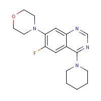 1334602-46-8 4-(6-fluoro-4-piperidin-1-ylquinazolin-7-yl)morpholine chemical structure