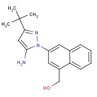 897373-75-0 [3-(5-amino-3-tert-butylpyrazol-1-yl)naphthalen-1-yl]methanol chemical structure