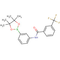 1225069-85-1 N-[3-(4,4,5,5-tetramethyl-1,3,2-dioxaborolan-2-yl)phenyl]-3-(trifluoromethyl)benzamide chemical structure