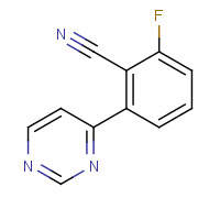 1378005-02-7 2-fluoro-6-pyrimidin-4-ylbenzonitrile chemical structure