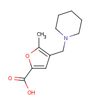 299920-95-9 5-methyl-4-(piperidin-1-ylmethyl)furan-2-carboxylic acid chemical structure