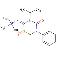 107484-86-6 2-tert-butylimino-1-oxo-5-phenyl-3-propan-2-yl-1,3,5-thiadiazinan-4-one chemical structure