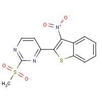 893434-93-0 2-methylsulfonyl-4-(3-nitro-1-benzothiophen-2-yl)pyrimidine chemical structure
