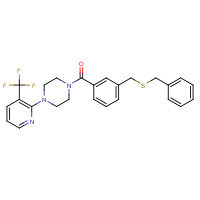 260781-45-1 [3-(benzylsulfanylmethyl)phenyl]-[4-[3-(trifluoromethyl)pyridin-2-yl]piperazin-1-yl]methanone chemical structure