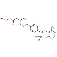 701232-19-1 ethyl 2-[4-[4-(4-amino-7,7-dimethylpyrimido[4,5-b][1,4]oxazin-6-yl)phenyl]cyclohexyl]acetate chemical structure