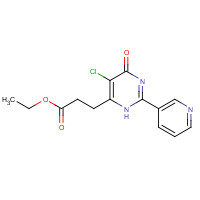 1416374-45-2 ethyl 3-(5-chloro-4-oxo-2-pyridin-3-yl-1H-pyrimidin-6-yl)propanoate chemical structure