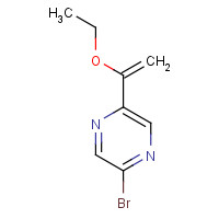 1007883-28-4 2-bromo-5-(1-ethoxyethenyl)pyrazine chemical structure