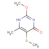 55996-10-6 2-methoxy-6-methyl-5-methylsulfanyl-1H-pyrimidin-4-one chemical structure