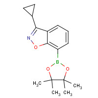 1428881-46-2 3-cyclopropyl-7-(4,4,5,5-tetramethyl-1,3,2-dioxaborolan-2-yl)-1,2-benzoxazole chemical structure
