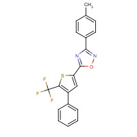 256414-84-3 3-(4-methylphenyl)-5-[4-phenyl-5-(trifluoromethyl)thiophen-2-yl]-1,2,4-oxadiazole chemical structure